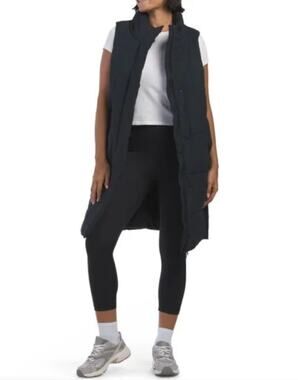 Mondetta Outdoor Project Black Puffer Vest High Neck Full Zip Size X-Small XS